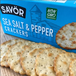 Crackers, Sea Salt & Pepper (185g)