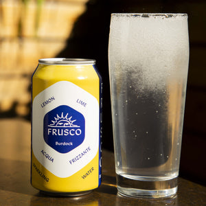 Frusco, Sparkling Water - Dry Lemon Lime (355mL can)