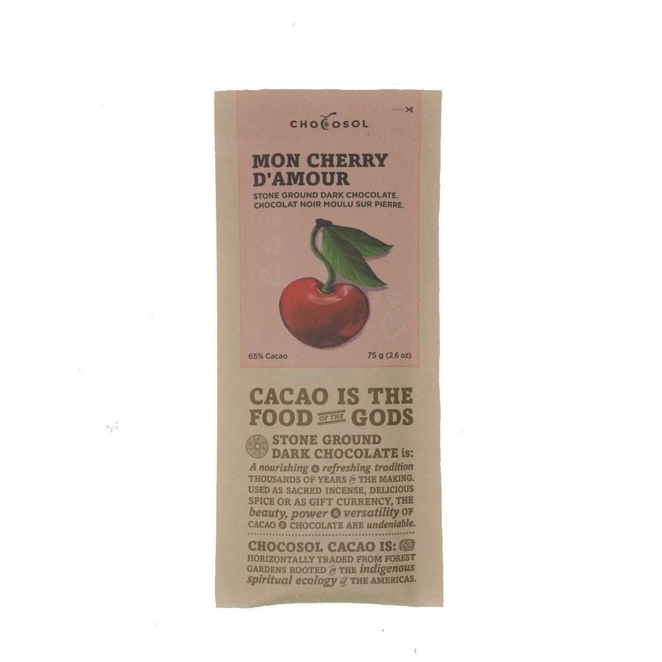 Mon Cherry D'Amour, ChocoSol Chocolate (65% Cocoa - 75g)