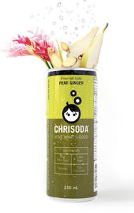 Chrisoda, Pear Ginger ACV Infused Soda (250mL can)