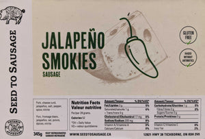 Pork Sausage, Jalapeno & Cheddar Cooked Smokie (345g Frozen)