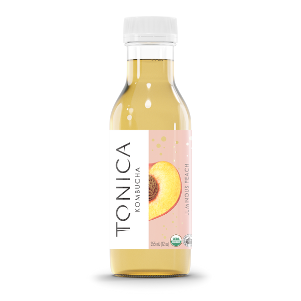 Tonica Kombucha, Luminous Peach (Organic - 355mL)