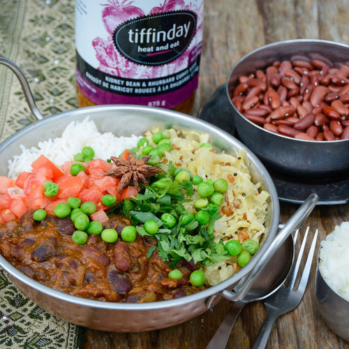 Kidney Bean & Rhubarb Curry (Tiffinday)