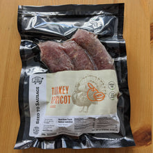 Load image into Gallery viewer, Sausage, Turkey &amp; Apricot (345g Frozen)
